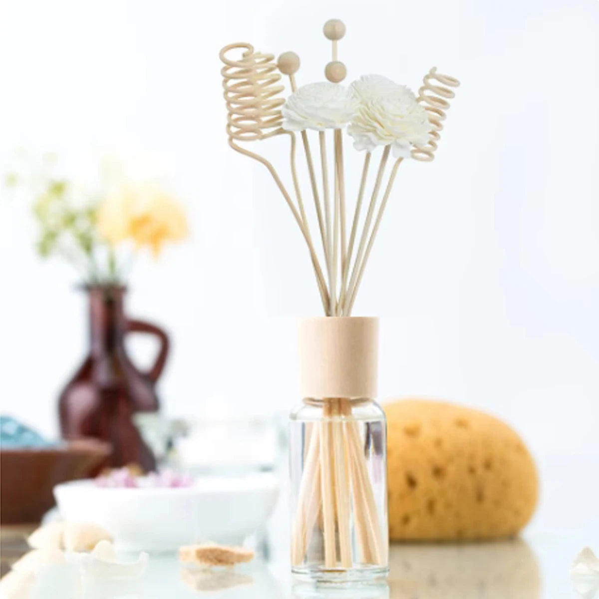 9PCS Flower Rattan Aromatherapy Sticks – No Fire Diffuser