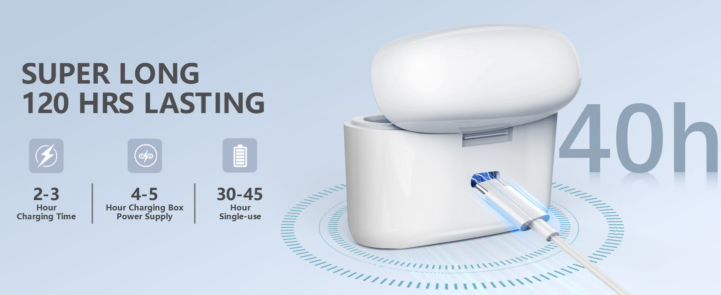 Wireless Noise-Cancelling Hearing Aid – HD Display for Seniors