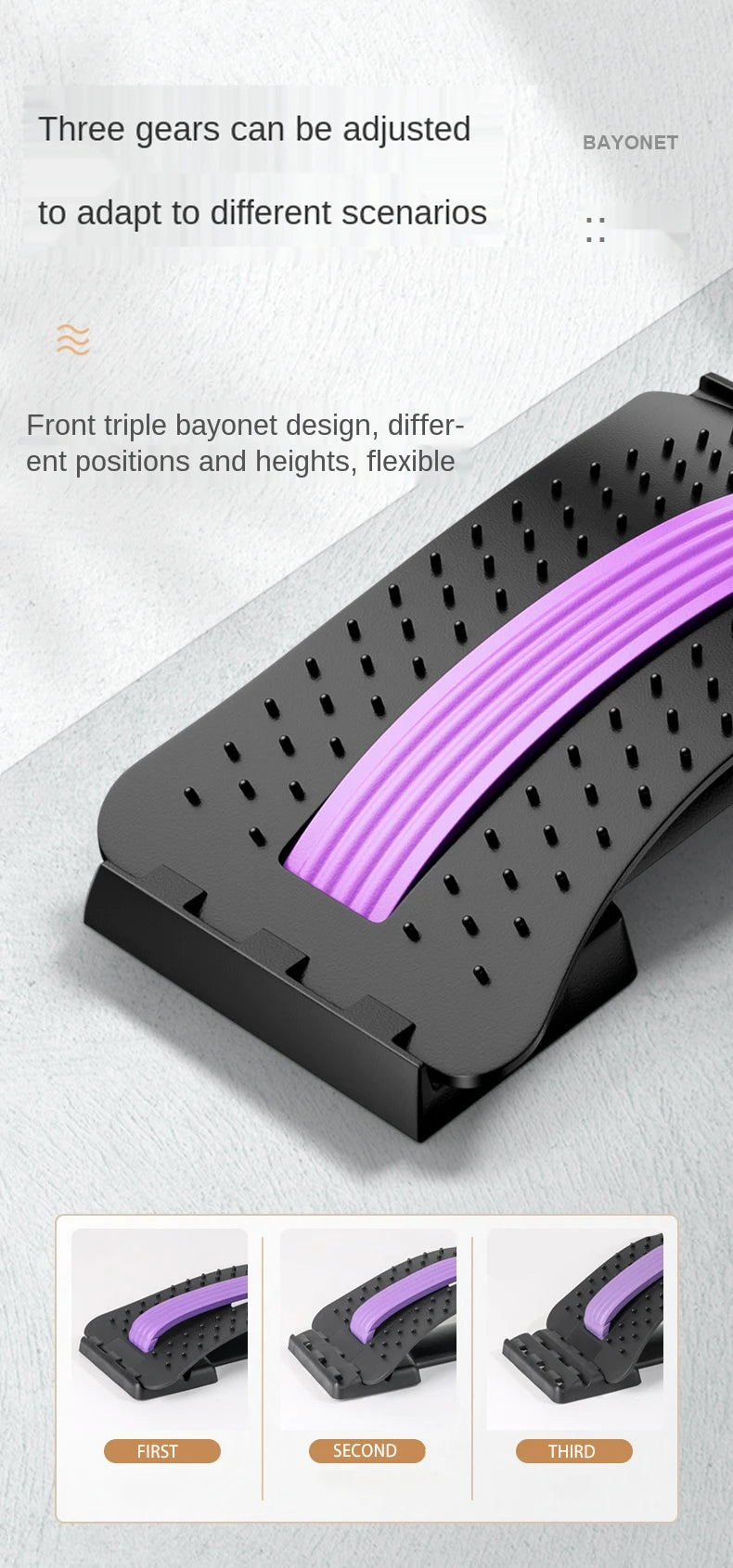 Lumbar Stretching & Massager Device – Spine Correction & Back Relief