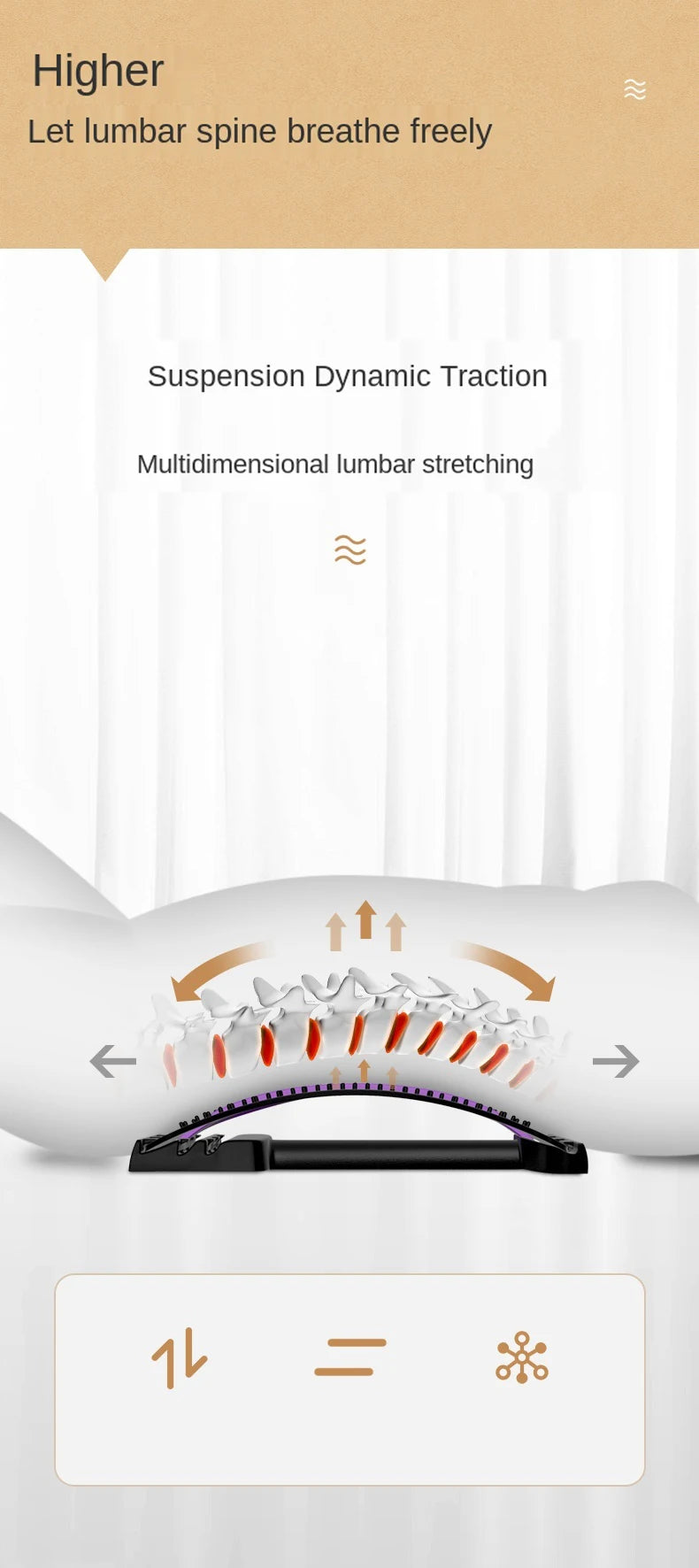 Lumbar Stretching & Massager Device – Spine Correction & Back Relief