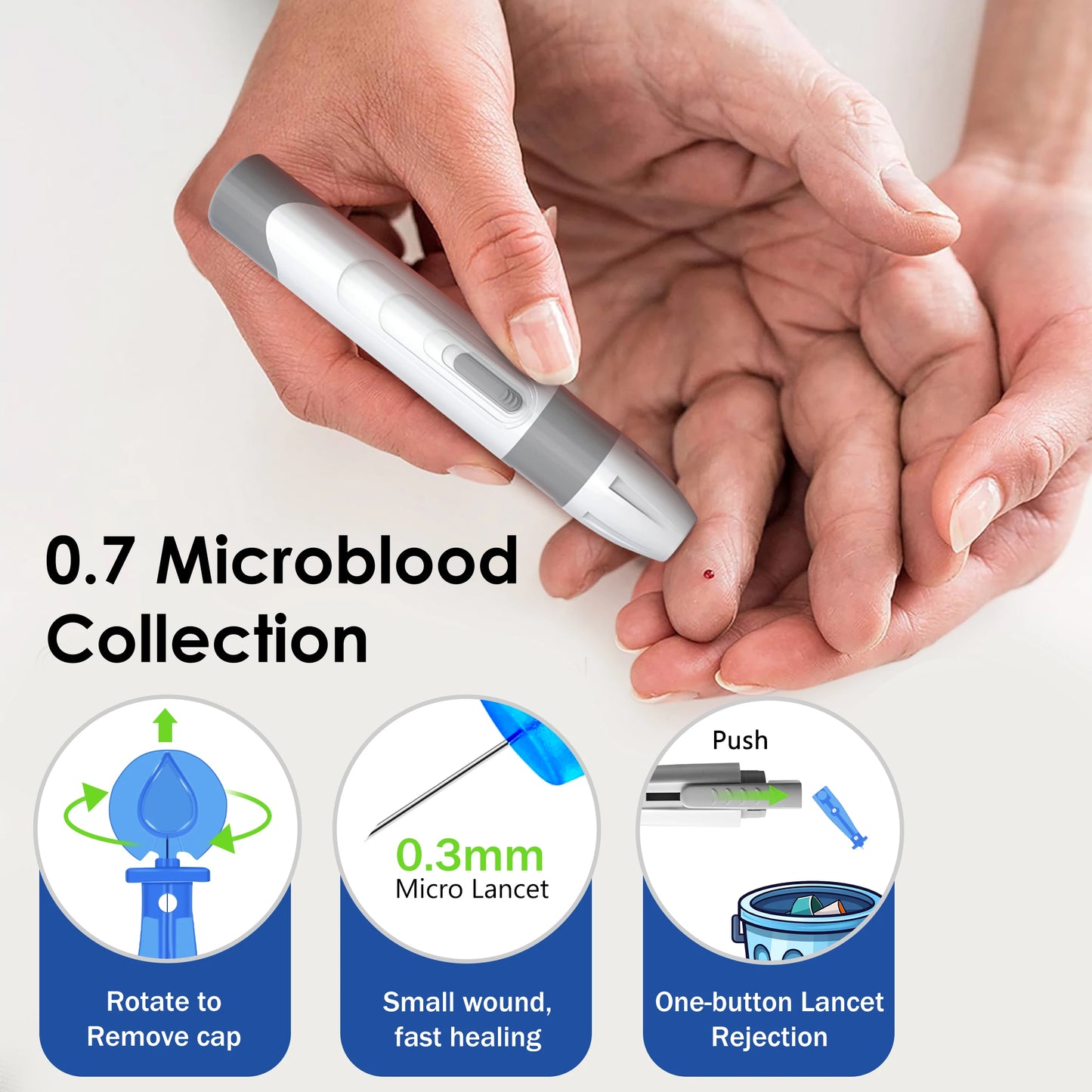 G-425-3 Blood Glucose Meter – Complete Diabetes Test Kit