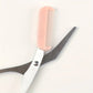 Pink Eyebrow Scissors – Stainless Steel Trimming Tool with Comb