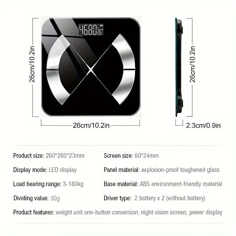 Intelligent Body Fat Scale – Wireless High-Precision Weight Monitor