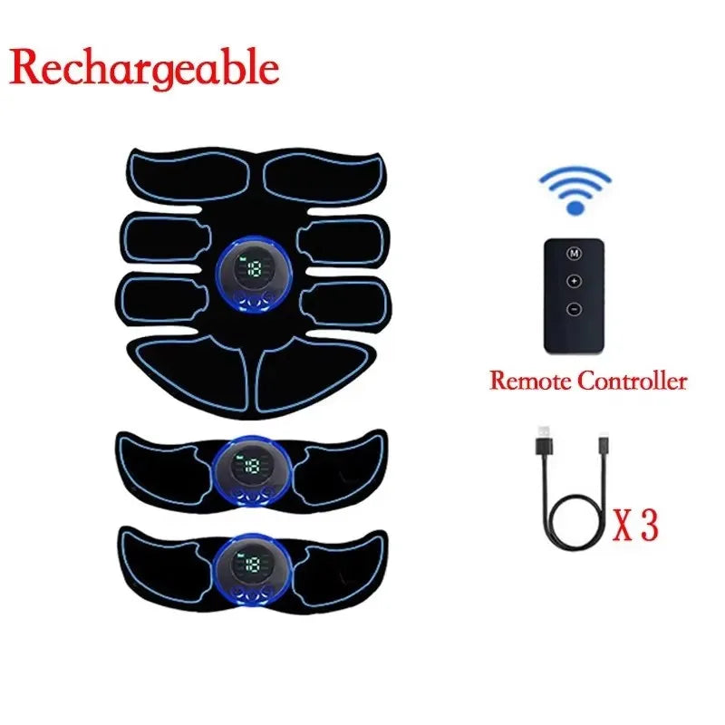 EMS Abdominal & Arm Muscle Stimulator – USB Charging Fitness Patches