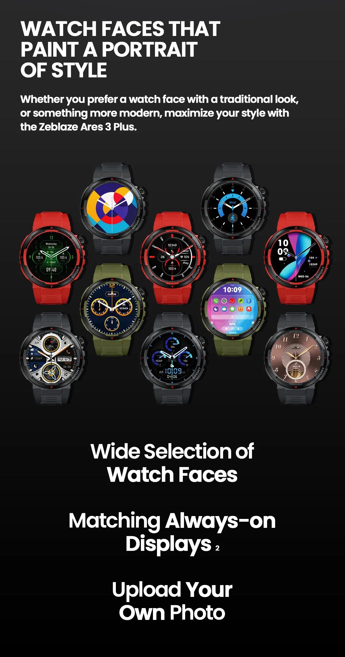 Zeblaze Ares 3 Plus Smartwatch 1.43'' AMOLED
