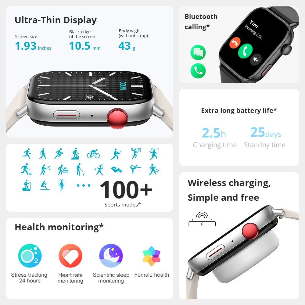 C8 Max Voice Calling Smartwatch 1.93" Display
