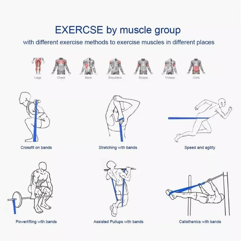 Resistance Exercise Bands – Elastic Yoga & Gym Fitness Bands