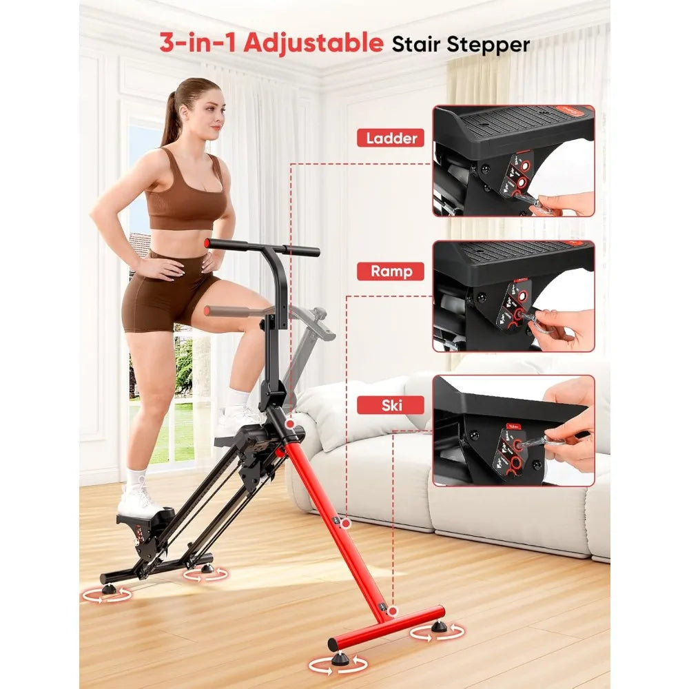 Home Fitness Stair Stepper – Adjustable Levels & Ski Simulation