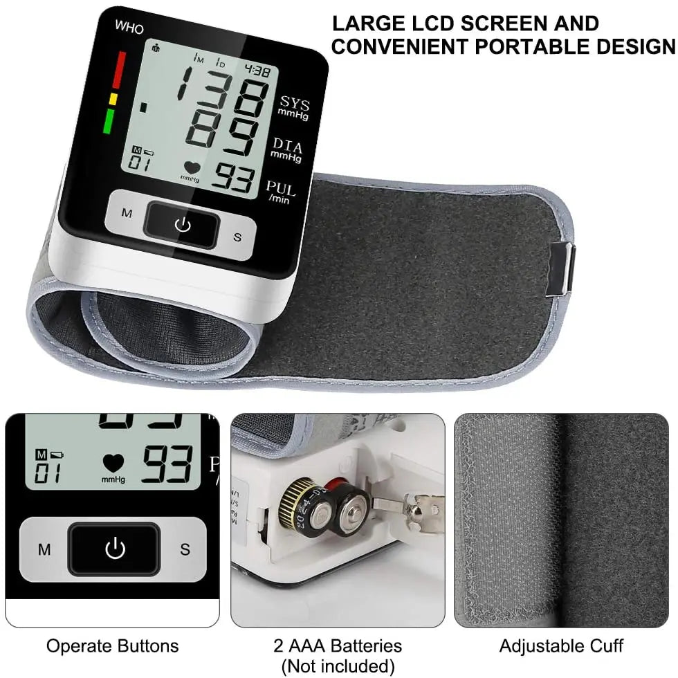 Digital Wrist Blood Pressure Monitor – High-Accuracy Tonometer