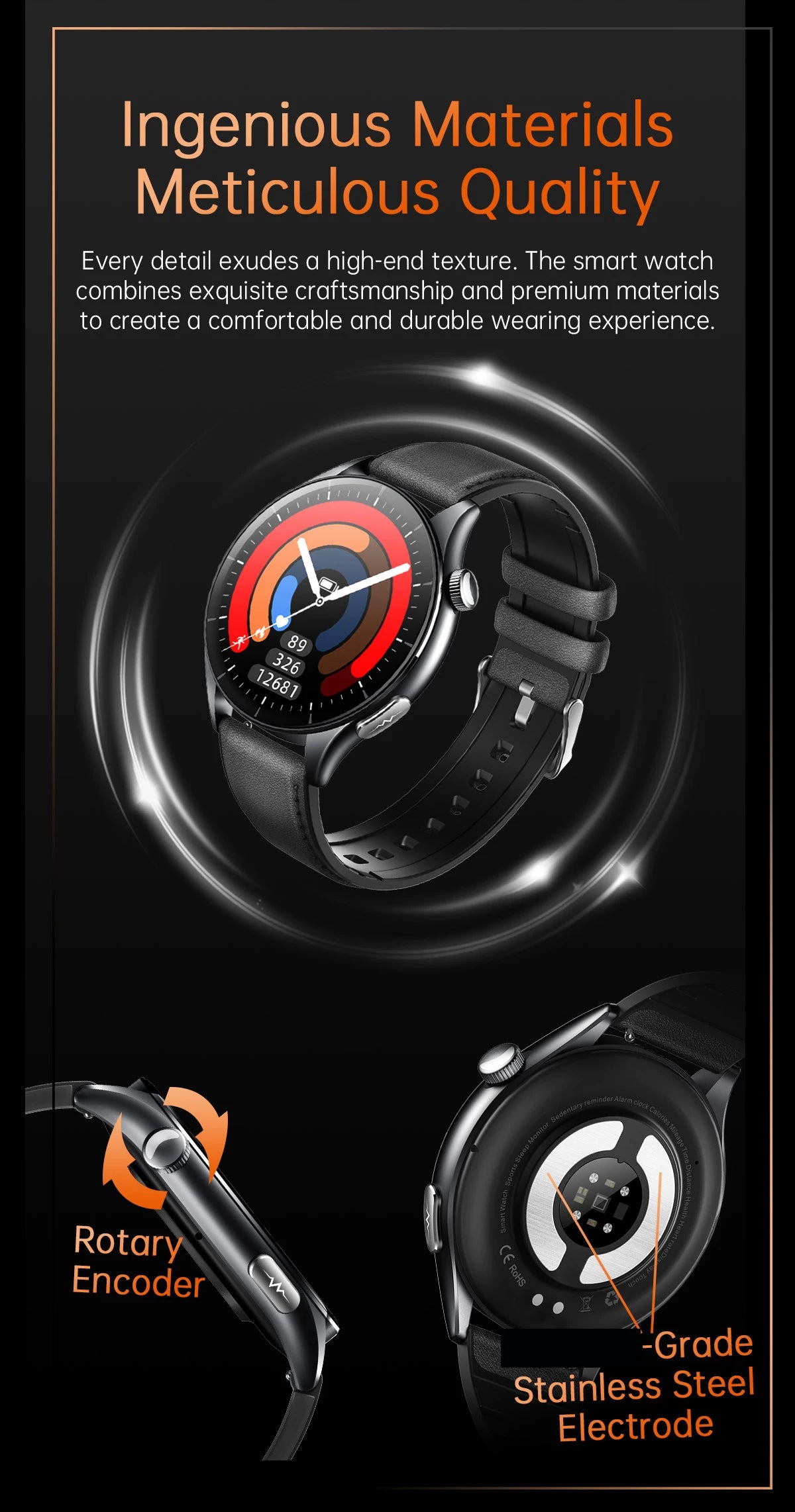 2025 ECG+PPG Health Smartwatch for Men & Women