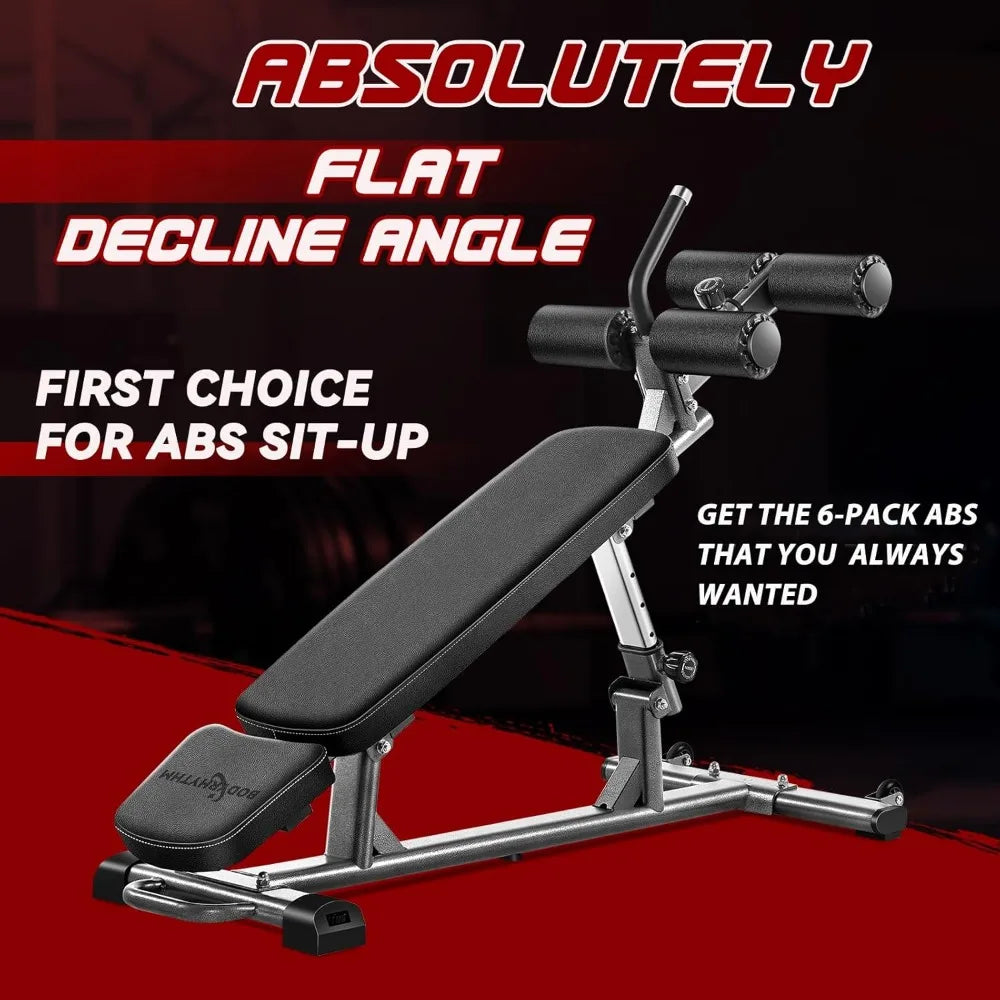 Professional Sit-Up Bench – Adjustable Height & Incline/Decline