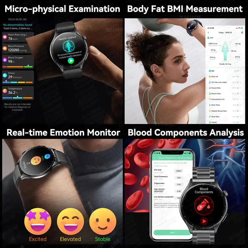 2025 ECG+PPG Health Smartwatch for Men & Women