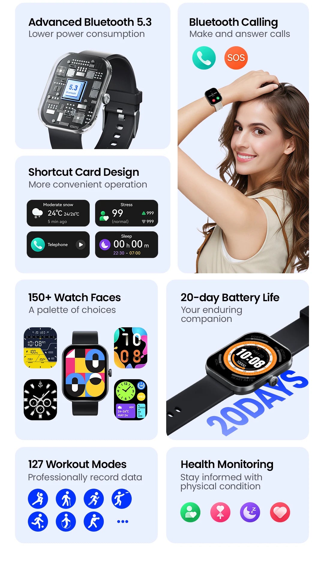 Watch S6 Smartwatch 2.01" HD Display