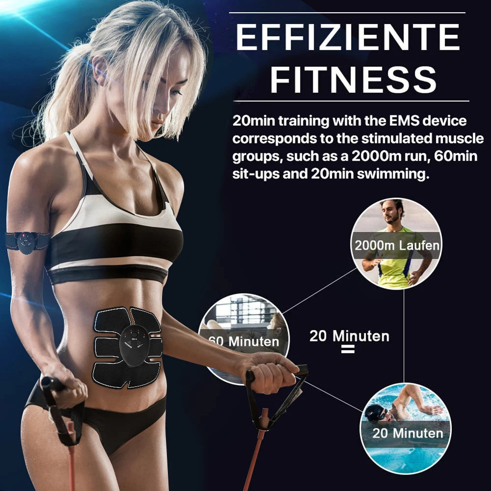 EMS Muscle Stimulator – 6-Mode Ab, Hip & Arm Trainer