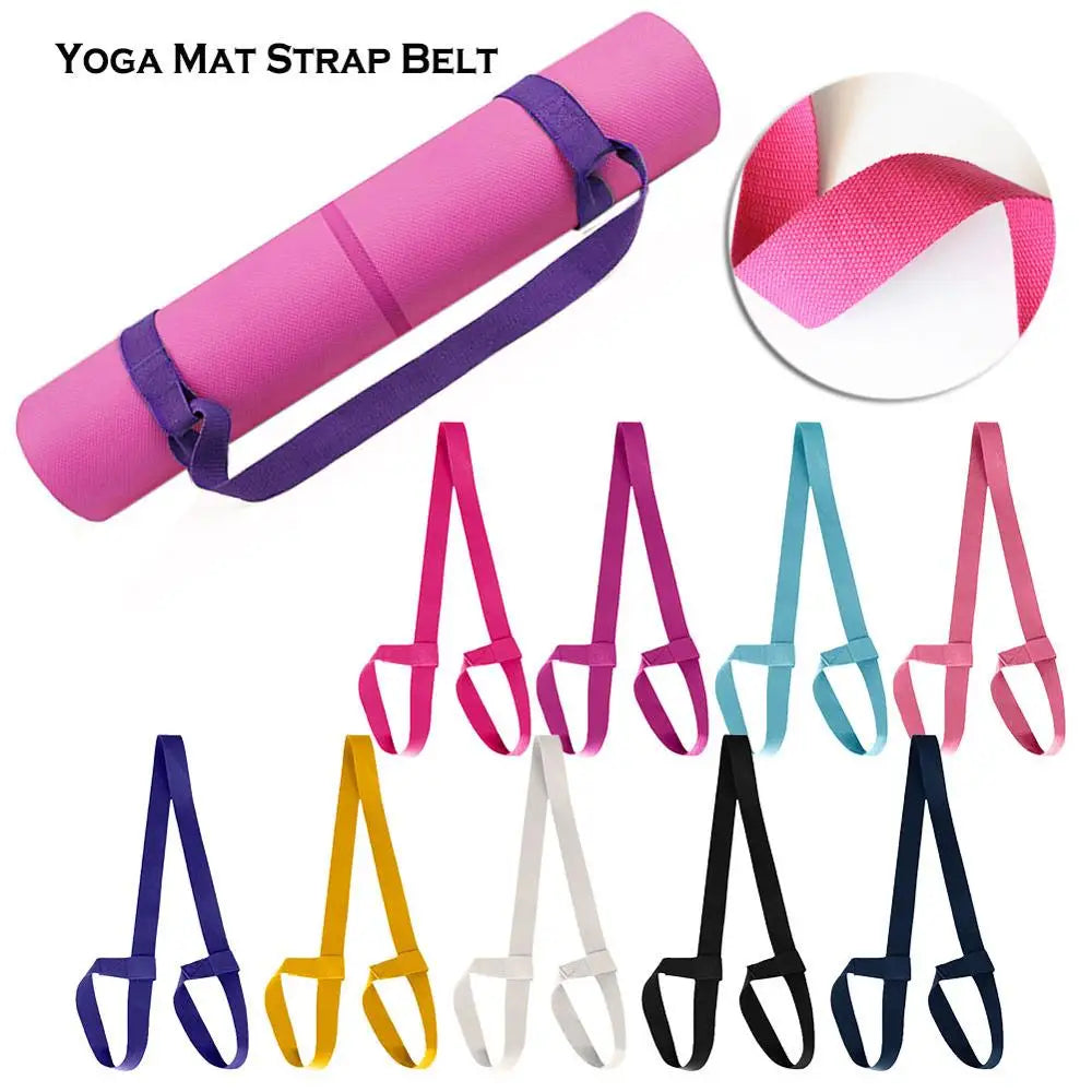 Adjustable Yoga Mat Strap – Elastic Fitness & Carry Belt