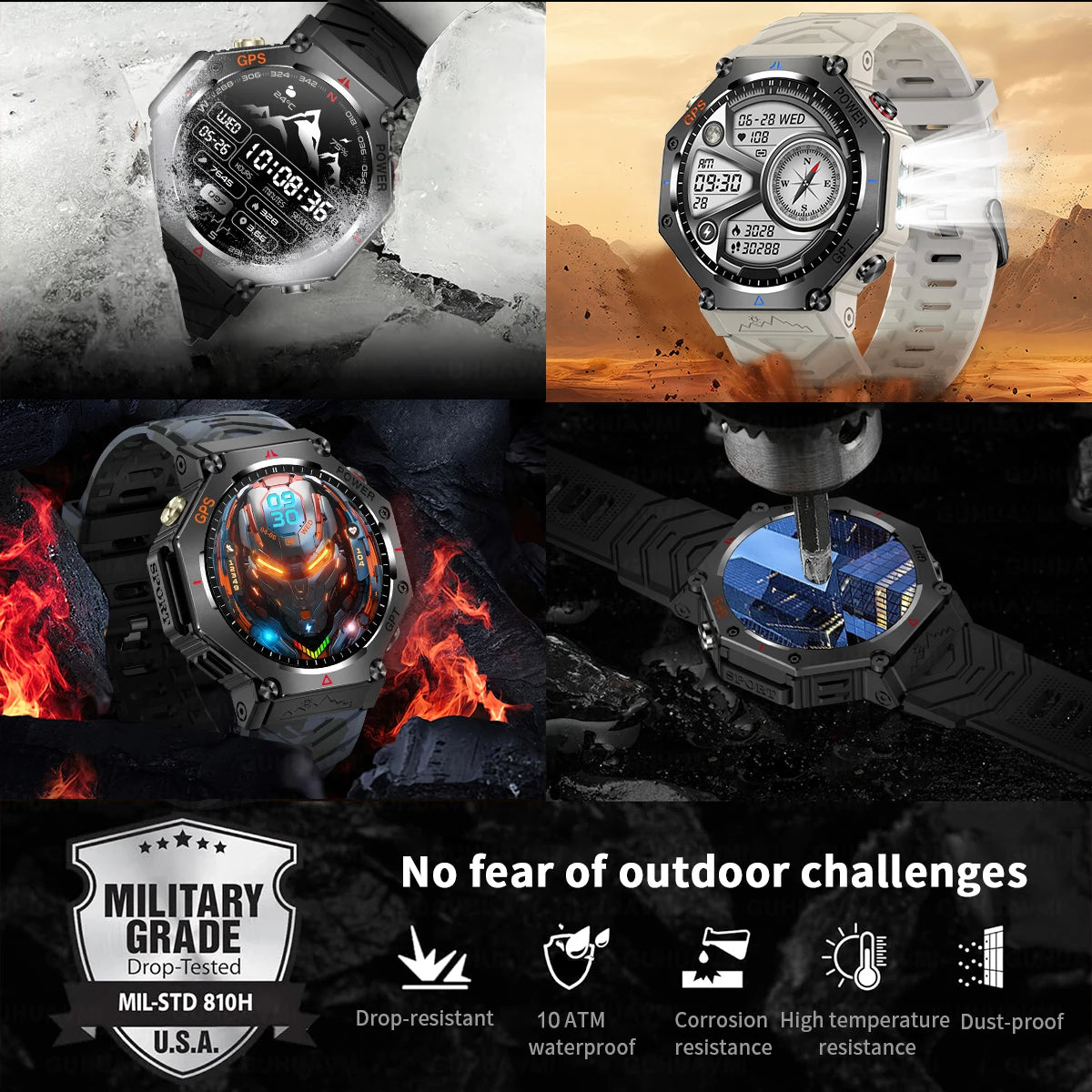 T-Rex 3 Military Smartwatch GPS AMOLED
