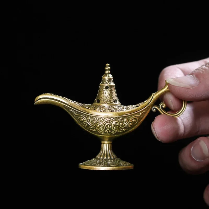 Antique Style Incense Burner – Metal Aroma Furnace & Home Decor
