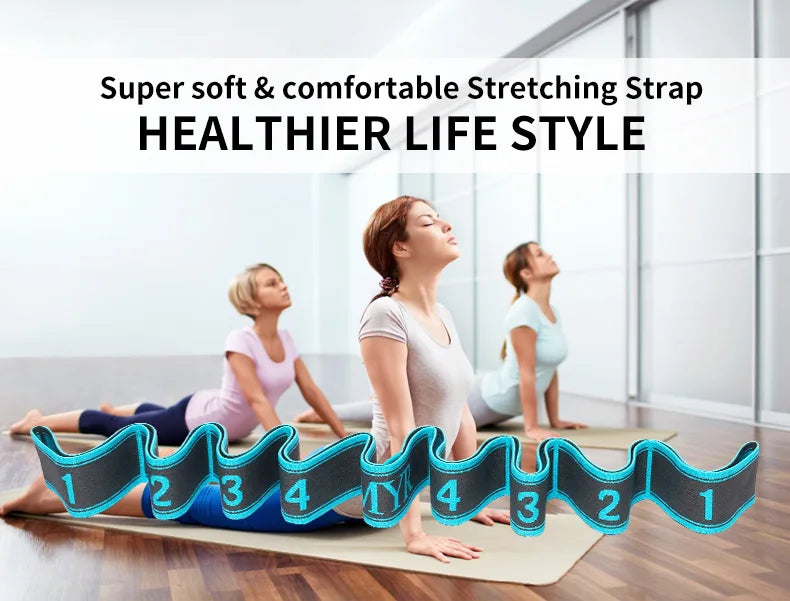 Elastic Yoga Stretching Strap – Loop Strap for Yoga & Pilates