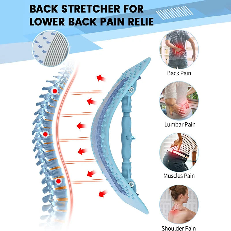 Lumbar Stretching & Massager Device – Spine Correction & Back Relief