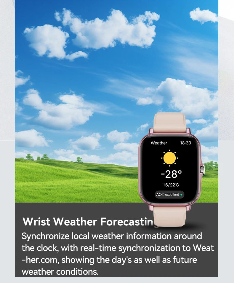 2025 Smartwatch – Full Touch Fitness & Bluetooth Call Watch
