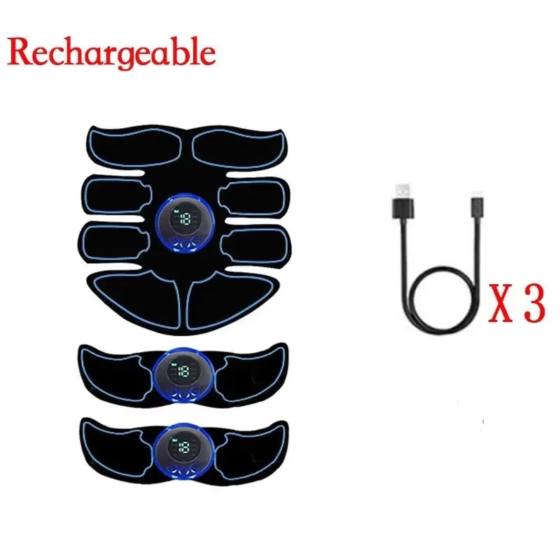 EMS Abdominal & Arm Muscle Stimulator – USB Charging Fitness Patches