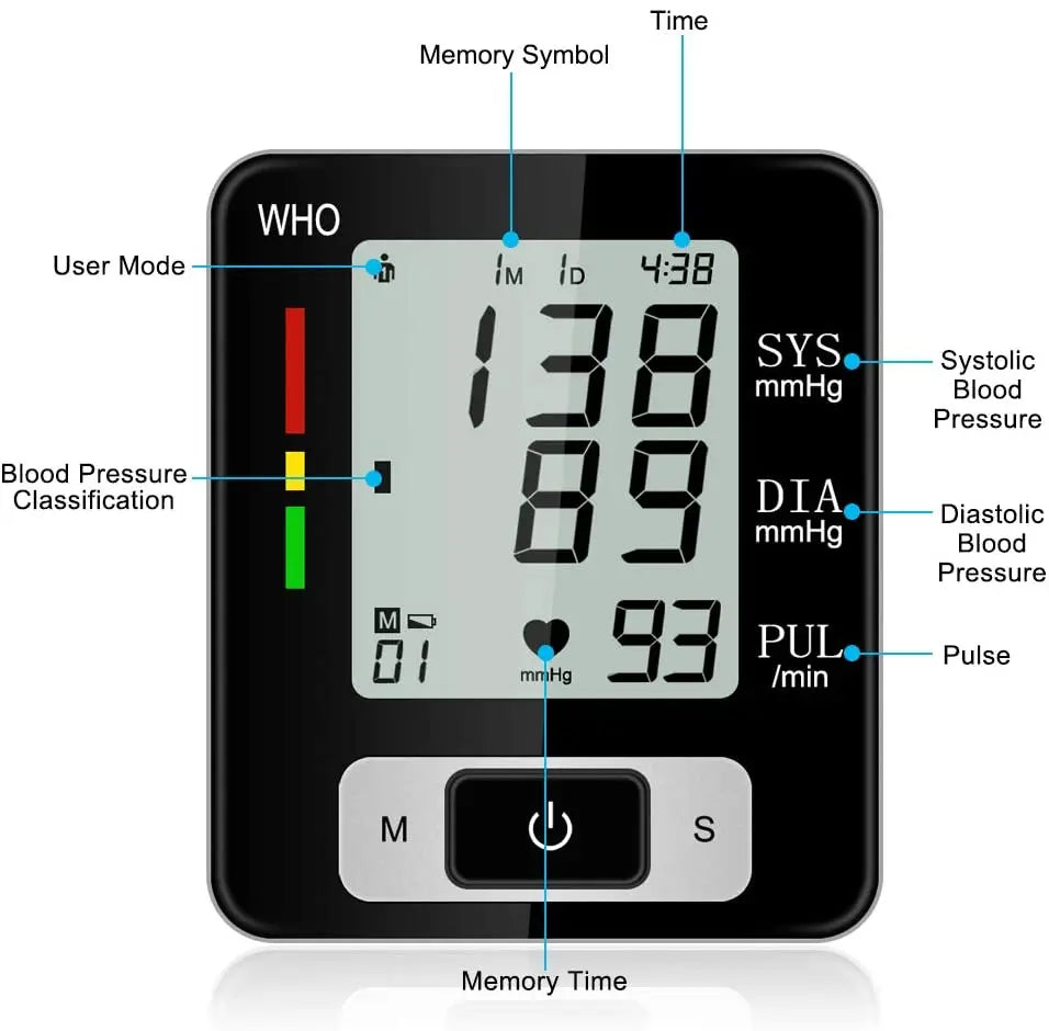 Digital Wrist Blood Pressure Monitor – High-Accuracy Tonometer