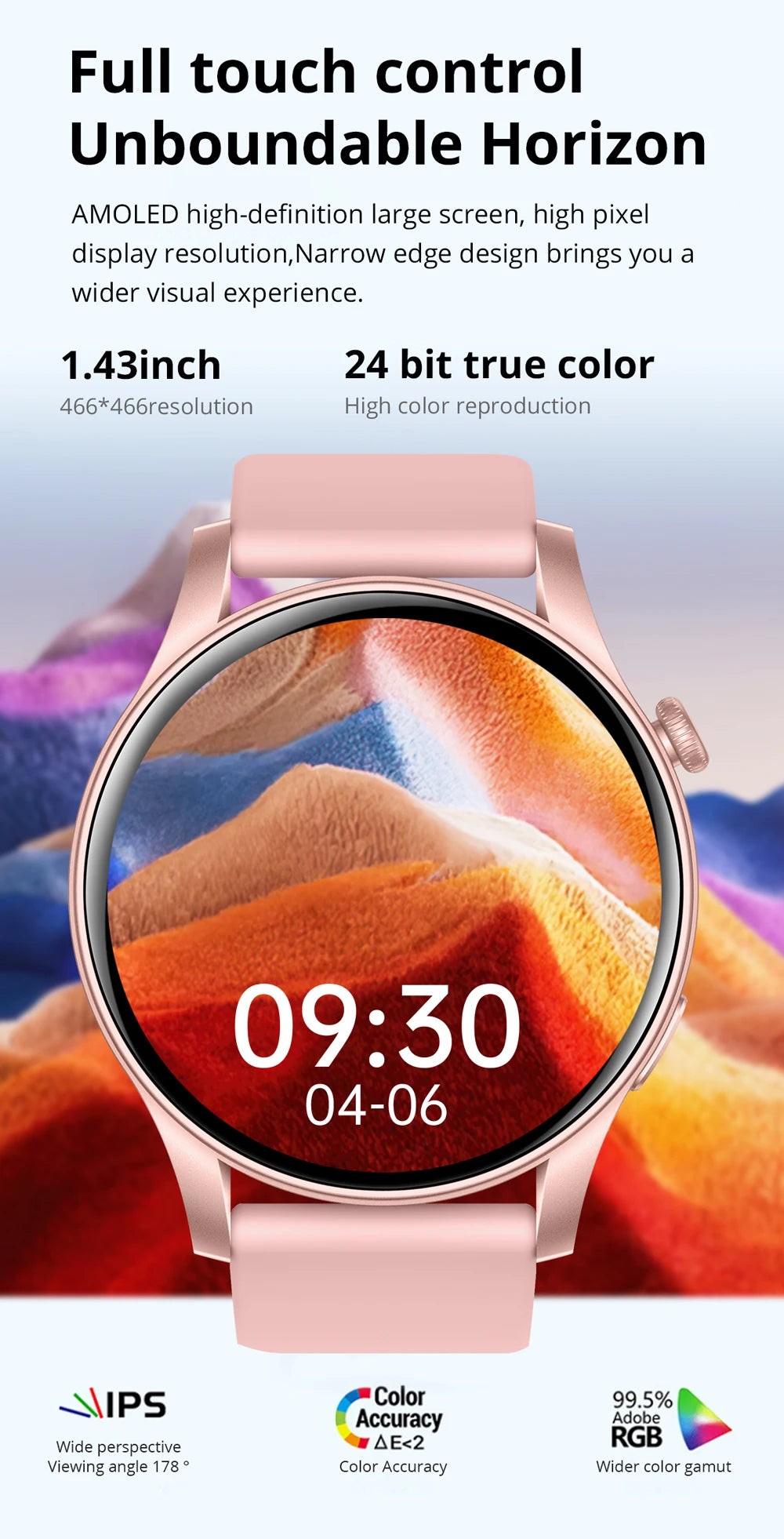 V73 AMOLED Bluetooth Call Smartwatch 2024