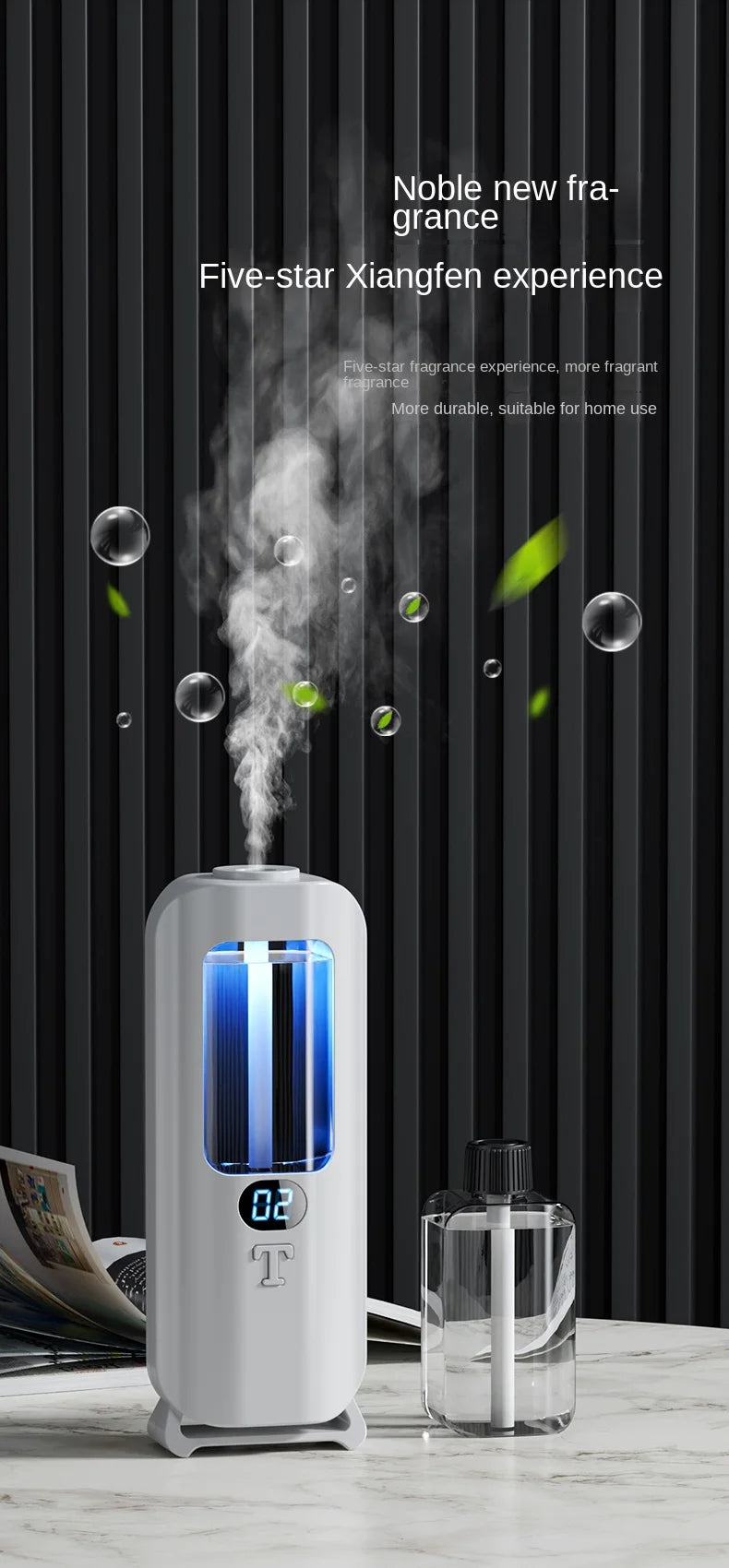 Automatic Aromatherapy Diffuser – Digital Humidifier with Colored Lights