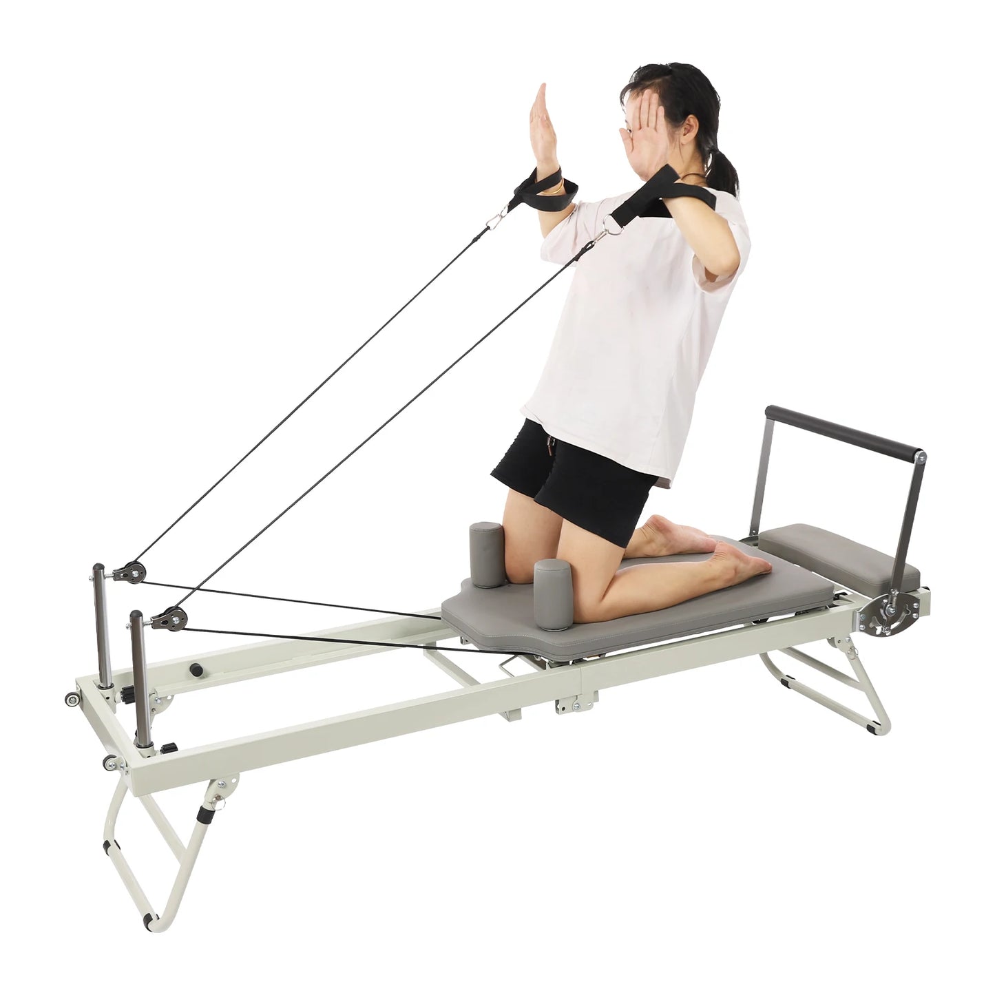 Foldable Pilates Reformer – Steel Yoga Fitness Equipment