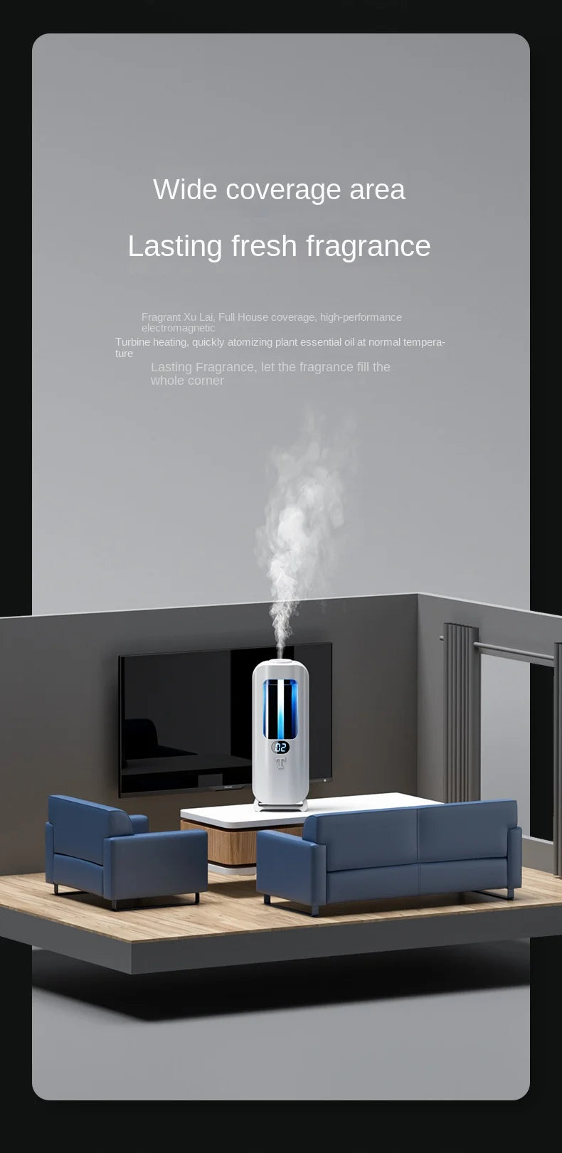 Automatic Aromatherapy Diffuser – Digital Humidifier with Colored Lights