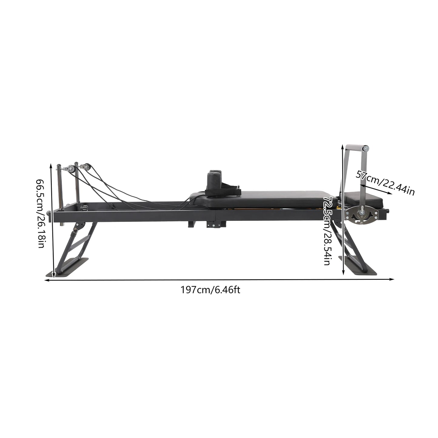 Foldable Pilates Reformer – Steel Yoga Fitness Equipment