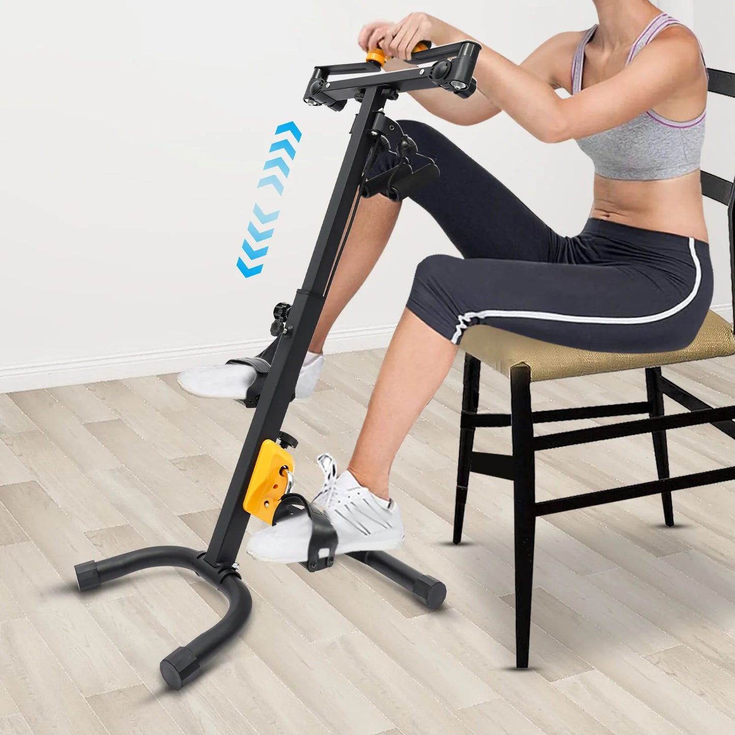 Foldable Pedal Exerciser Bike – Adjustable Home Rehab Fitness