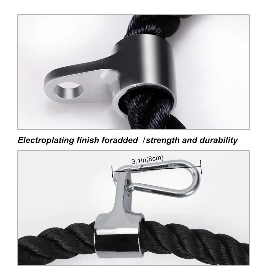 Triceps & Face Pull Rope – Push/Pull Gym Cable Accessory