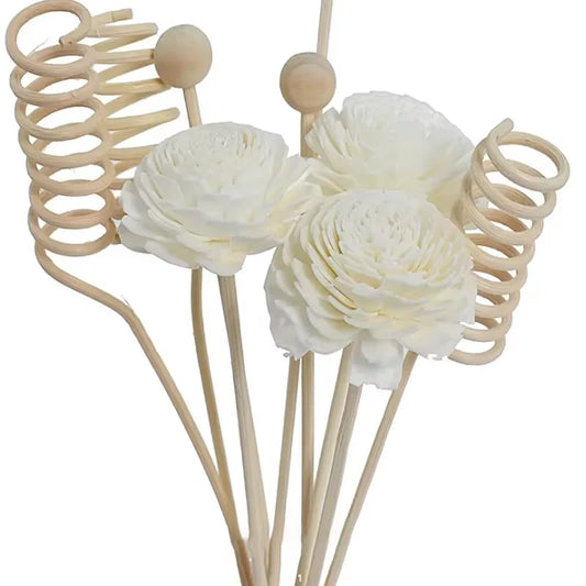 9PCS Flower Rattan Aromatherapy Sticks – No Fire Diffuser