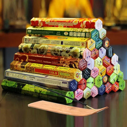 9-Box Indian Incense Stick Set – Premium Mixed Flavors