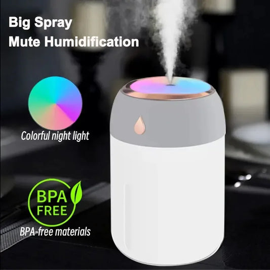 Portable Mini USB Humidifier – Aroma Diffuser with LED Light