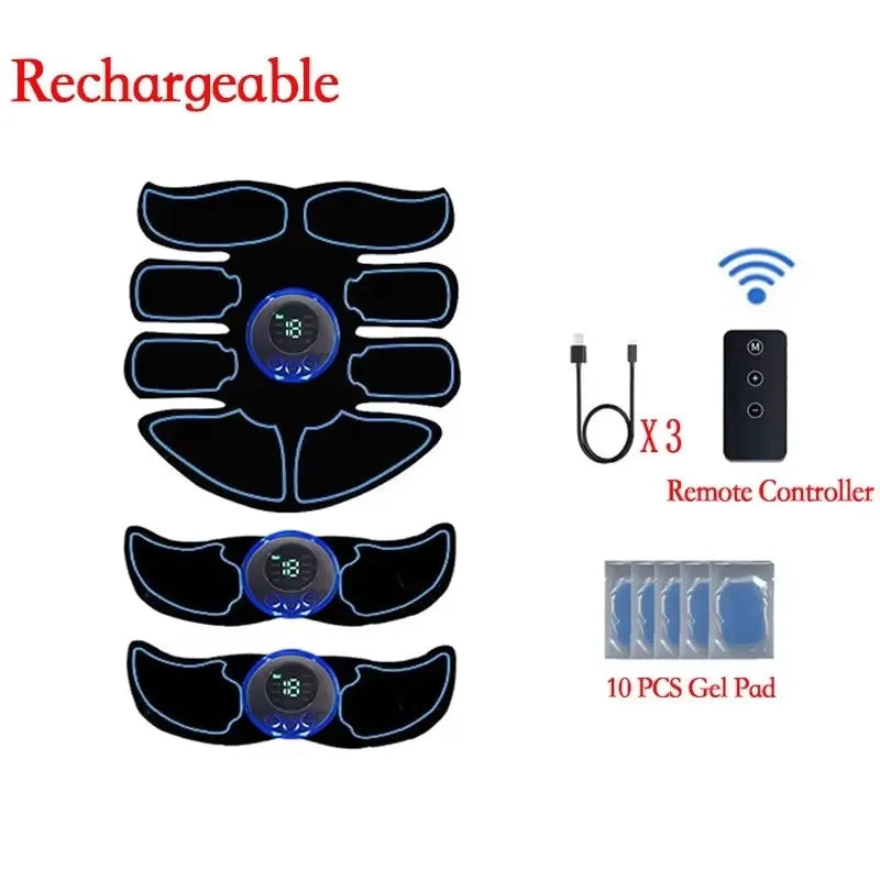 EMS Abdominal & Arm Muscle Stimulator – USB Charging Fitness Patches