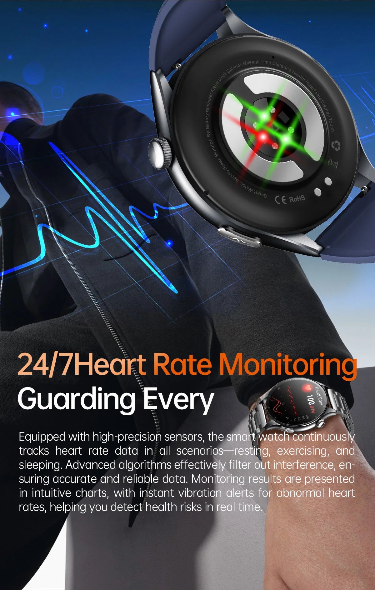 2025 ECG+PPG Health Smartwatch for Men & Women