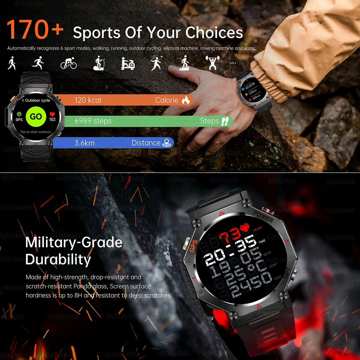T-Rex 3 Military Smartwatch GPS AMOLED