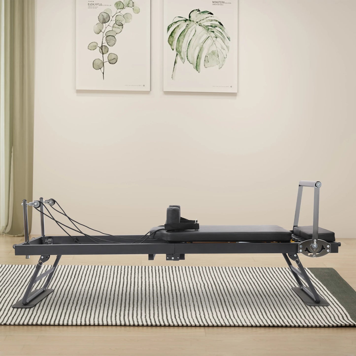 Foldable Pilates Reformer – Steel Yoga Fitness Equipment