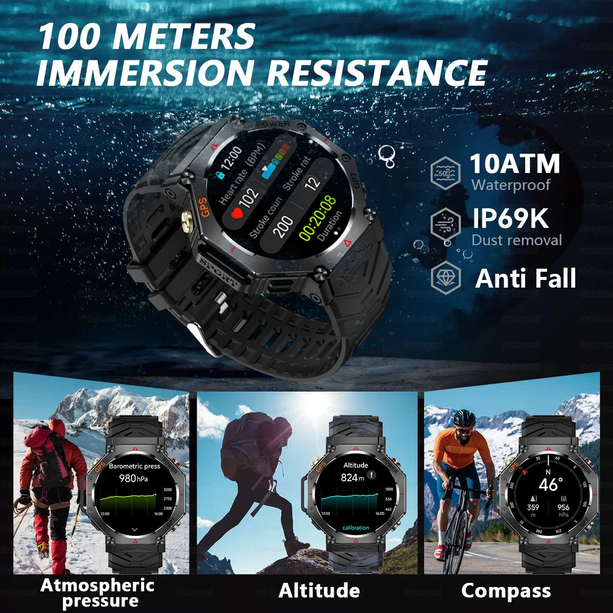 T-Rex 3 Military Smartwatch GPS AMOLED