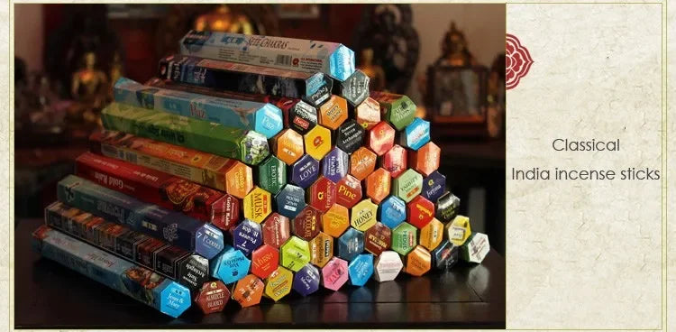 9-Box Indian Incense Stick Set – Premium Mixed Flavors
