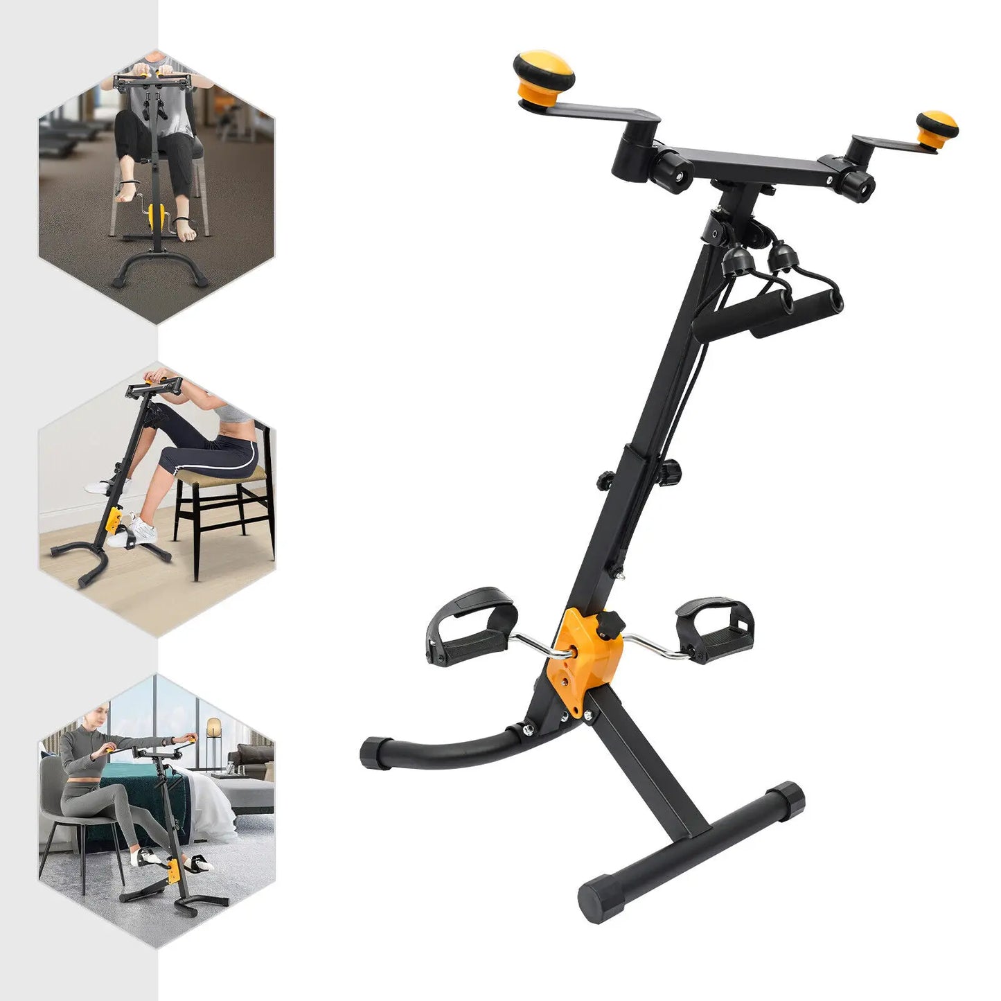 Foldable Pedal Exerciser Bike – Adjustable Home Rehab Fitness