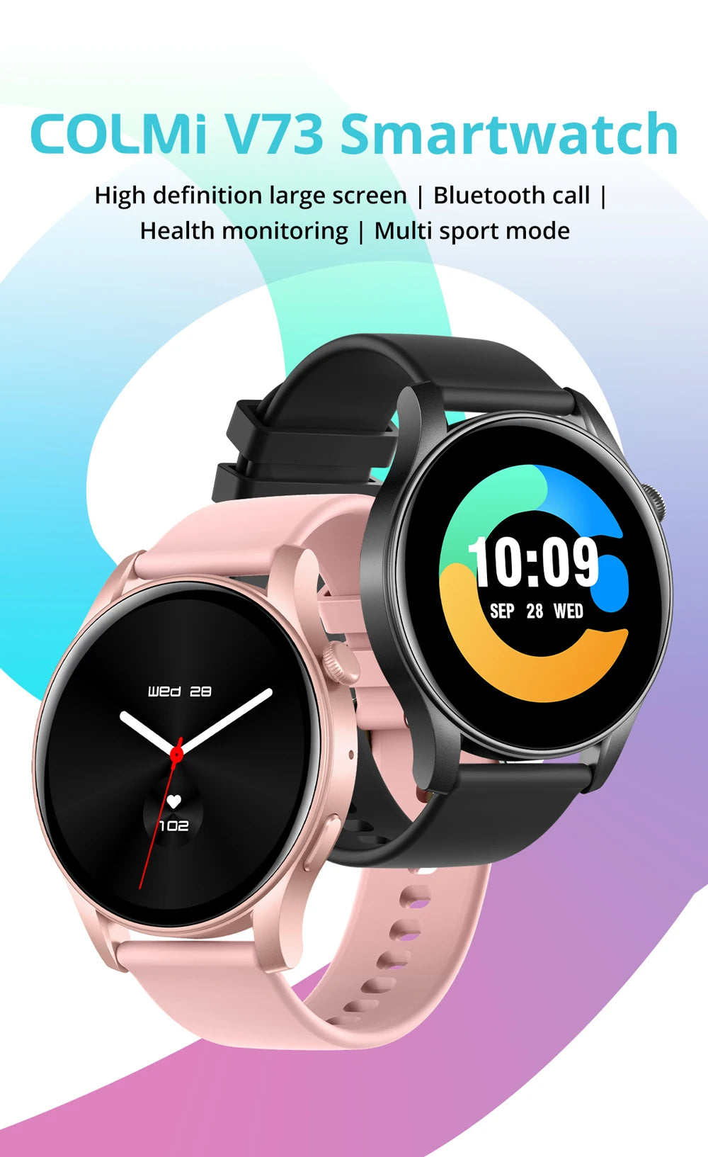 V73 AMOLED Bluetooth Call Smartwatch 2024