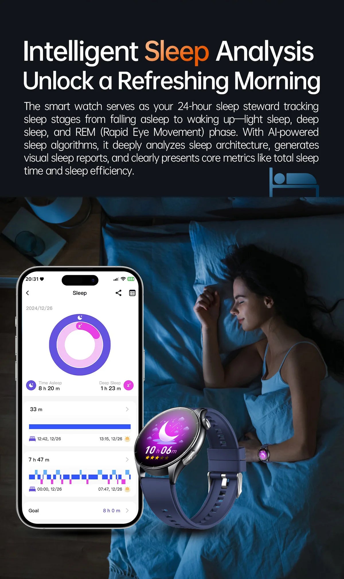 2025 ECG+PPG Health Smartwatch for Men & Women