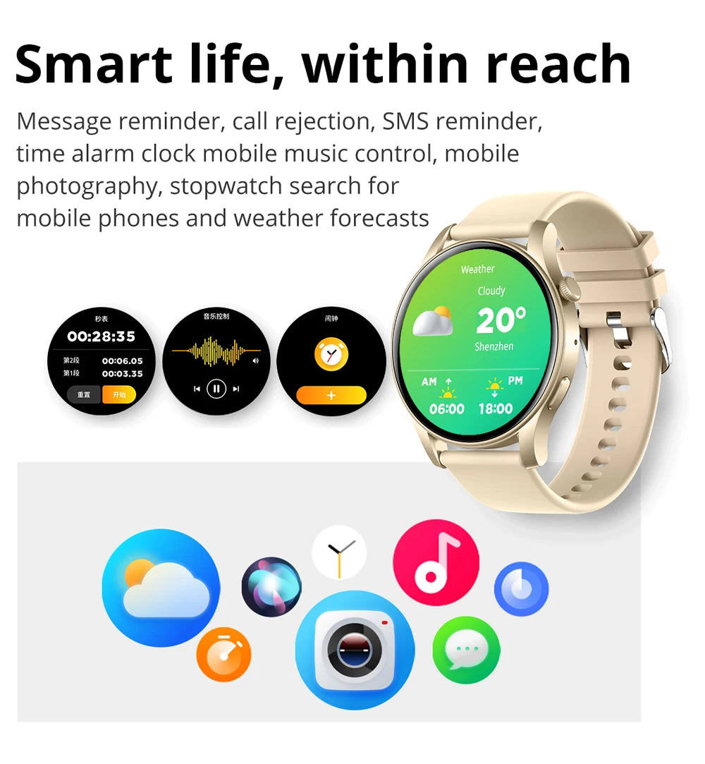 V73 AMOLED Bluetooth Call Smartwatch 2024