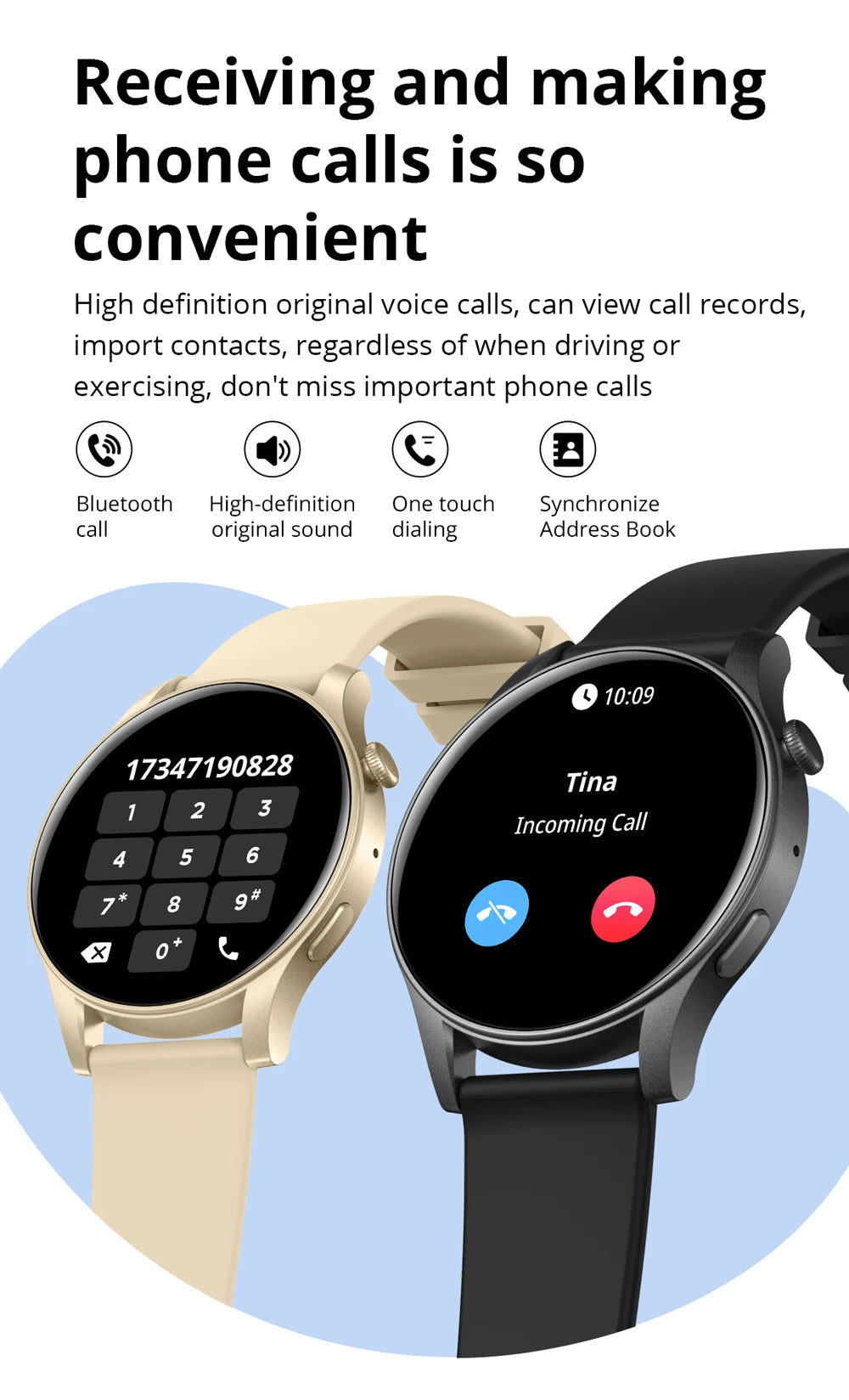 V73 AMOLED Bluetooth Call Smartwatch 2024