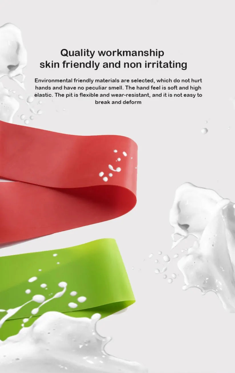 5pcs Yoga Resistance Bands – Elastic Fitness & Stretching Belts