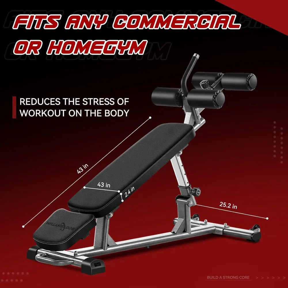 Professional Sit-Up Bench – Adjustable Height & Incline/Decline