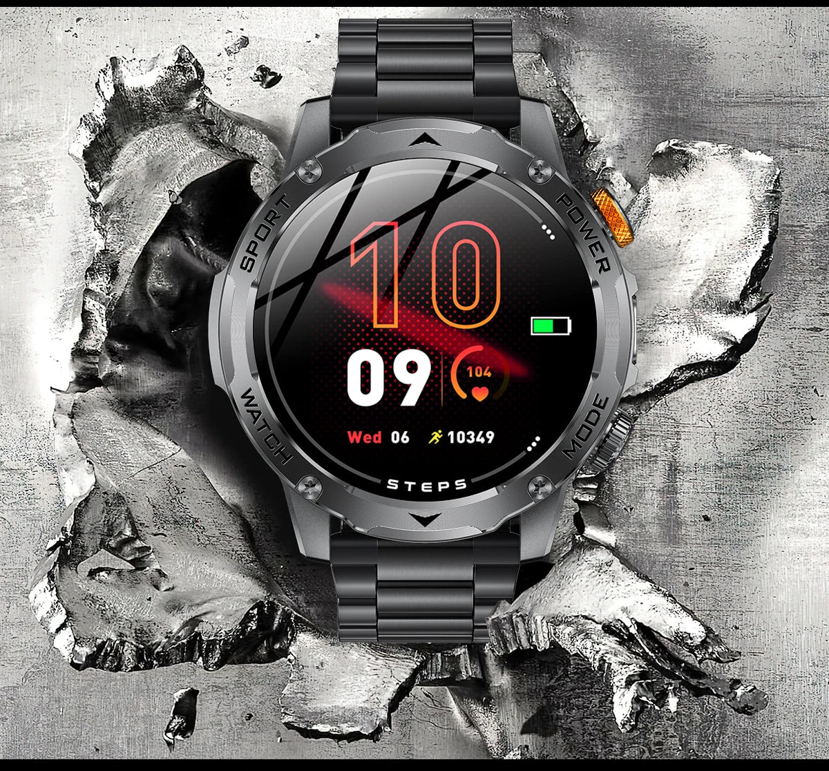 Men’s Smartwatch Large Battery Waterproof Fitness